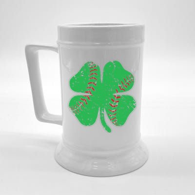 St Patrick's Day Baseball Catcher Pitcher Shamrock Beer Stein