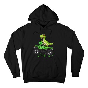 St Patricks day dinosaur Monster turck trex Hoodie