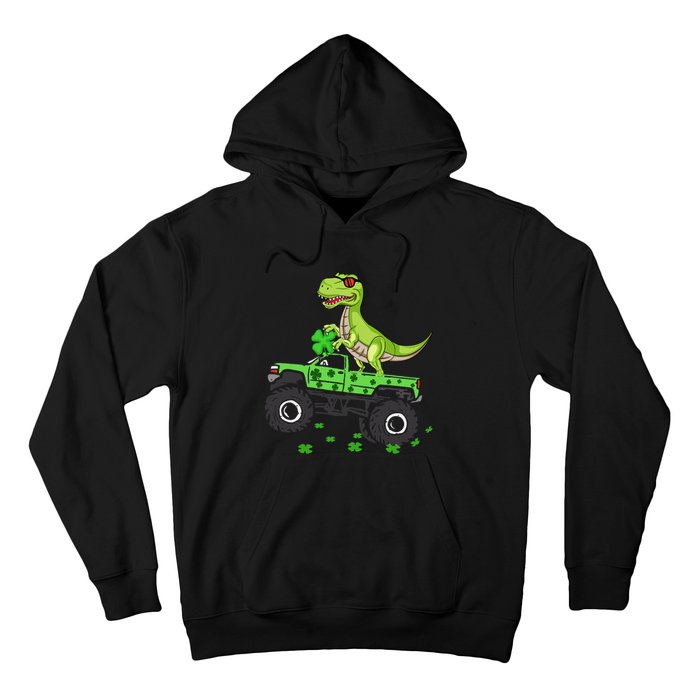 St Patricks day dinosaur Monster turck trex Hoodie