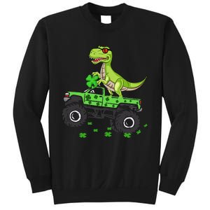 St Patricks day dinosaur Monster turck trex Sweatshirt