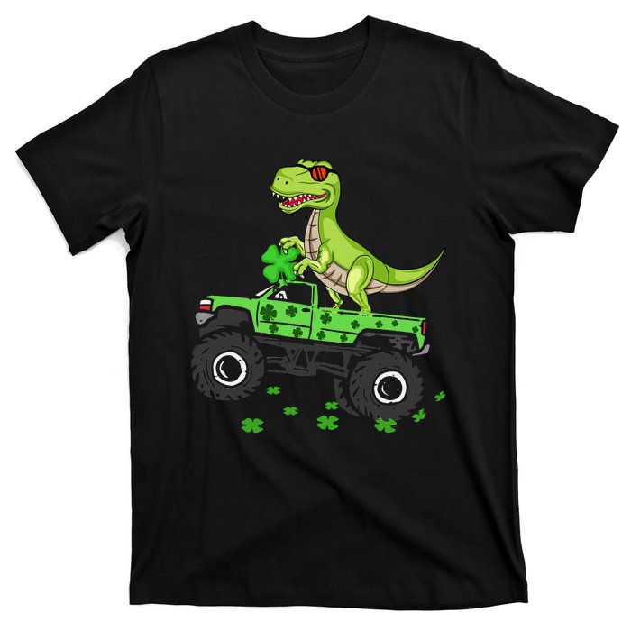 St Patricks day dinosaur Monster turck trex T-Shirt