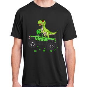 St Patricks day dinosaur Monster turck trex Adult ChromaSoft Performance T-Shirt