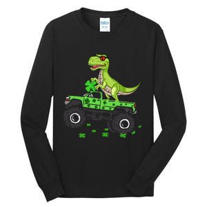 St Patricks day dinosaur Monster turck trex Tall Long Sleeve T-Shirt