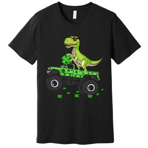 St Patricks day dinosaur Monster turck trex Premium T-Shirt