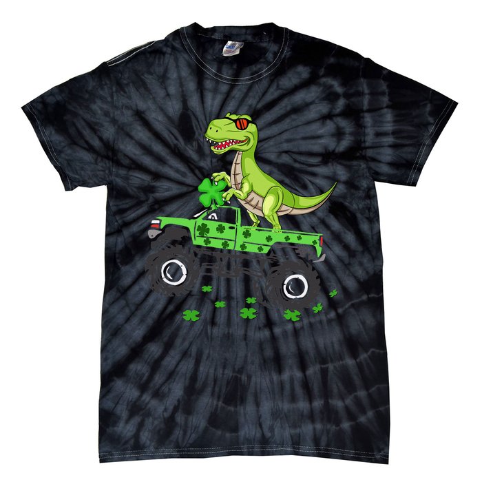 St Patricks day dinosaur Monster turck trex Tie-Dye T-Shirt