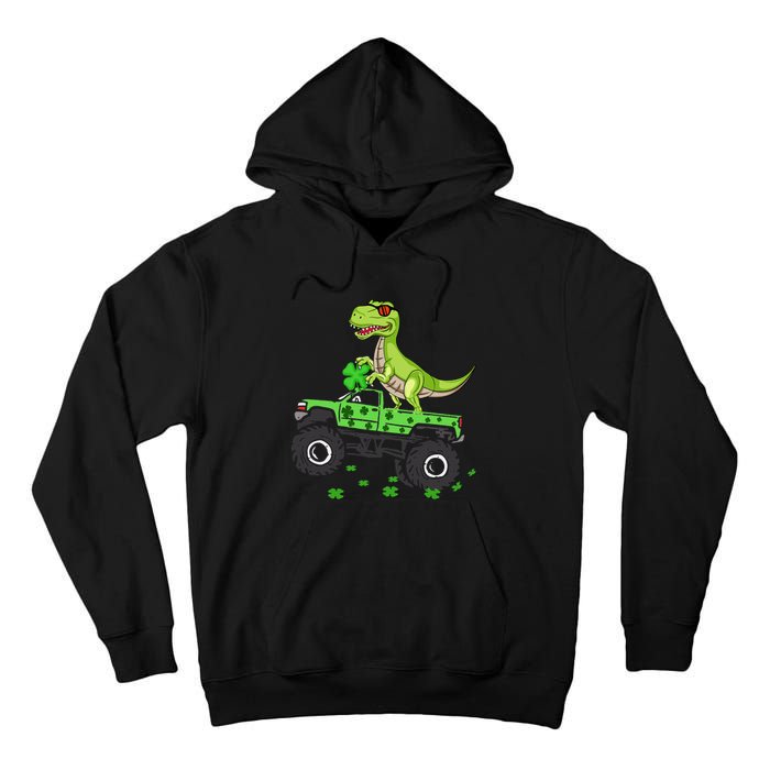 St Patricks day dinosaur Monster turck trex Tall Hoodie