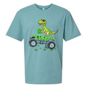 St Patricks day dinosaur Monster turck trex Sueded Cloud Jersey T-Shirt