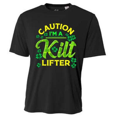 St Patrick's Day Caution I'm A Kilt Lifter Cooling Performance Crew T-Shirt