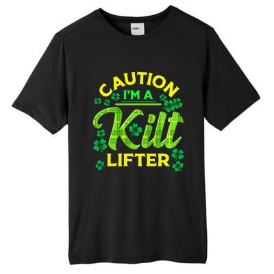 St Patrick's Day Caution I'm A Kilt Lifter Tall Fusion ChromaSoft Performance T-Shirt