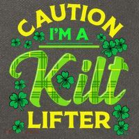 St Patrick's Day Caution I'm A Kilt Lifter Cotton Canvas Backpack