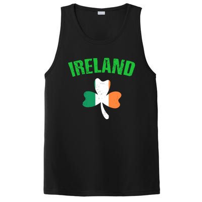 St Patrick's Day Ireland Flag Shamrock Symbol Funny Gift PosiCharge Competitor Tank