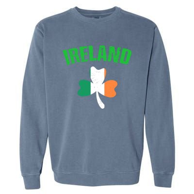 St Patrick's Day Ireland Flag Shamrock Symbol Funny Gift Garment-Dyed Sweatshirt