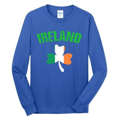 St Patrick's Day Ireland Flag Shamrock Symbol Funny Gift Tall Long Sleeve T-Shirt