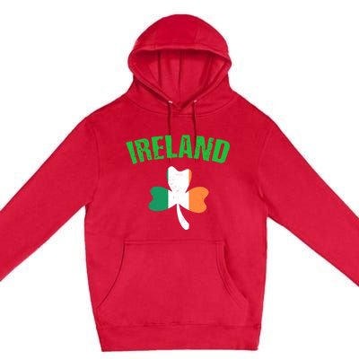 St Patrick's Day Ireland Flag Shamrock Symbol Funny Gift Premium Pullover Hoodie