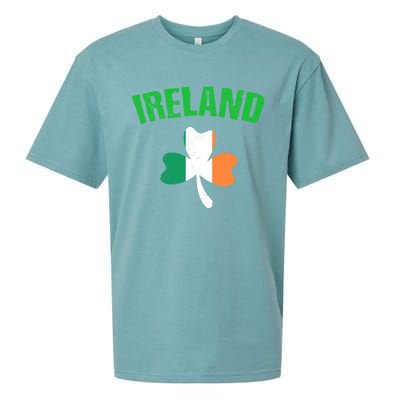 St Patrick's Day Ireland Flag Shamrock Symbol Funny Gift Sueded Cloud Jersey T-Shirt