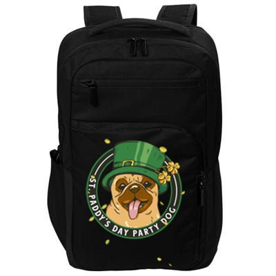 St Paddy's Day Party Dog For Gnomes Shamrock And Pug Lover Gift Impact Tech Backpack