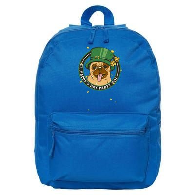 St Paddy's Day Party Dog For Gnomes Shamrock And Pug Lover Gift 16 in Basic Backpack