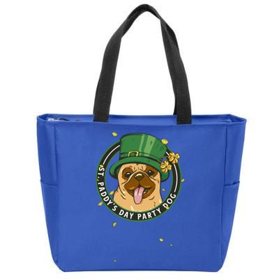 St Paddy's Day Party Dog For Gnomes Shamrock And Pug Lover Gift Zip Tote Bag