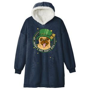 St Paddy's Day Party Dog For Gnomes Shamrock And Pug Lover Gift Hooded Wearable Blanket