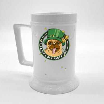 St Paddy's Day Party Dog For Gnomes Shamrock And Pug Lover Gift Beer Stein