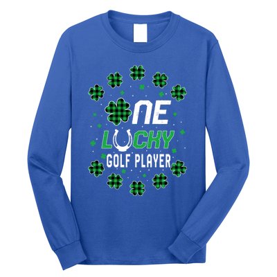 St Patricks Day Prek Kinder One Lucky Golf Player Cool Gift Long Sleeve Shirt