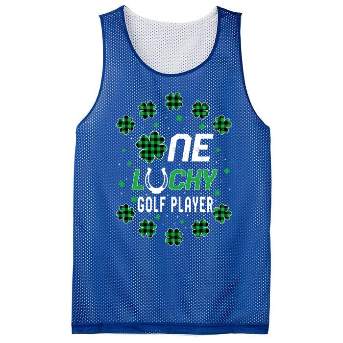 St Patricks Day Prek Kinder One Lucky Golf Player Cool Gift Mesh Reversible Basketball Jersey Tank