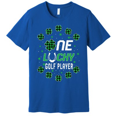 St Patricks Day Prek Kinder One Lucky Golf Player Cool Gift Premium T-Shirt