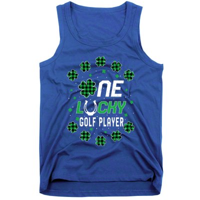 St Patricks Day Prek Kinder One Lucky Golf Player Cool Gift Tank Top