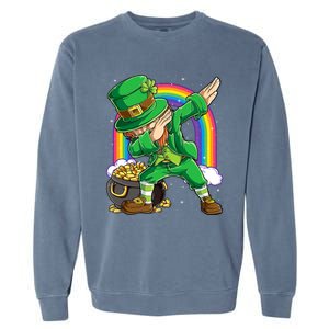 St Patricks Day Dabbing Leprechaun Funny Dab Dance Cool Gift Garment-Dyed Sweatshirt