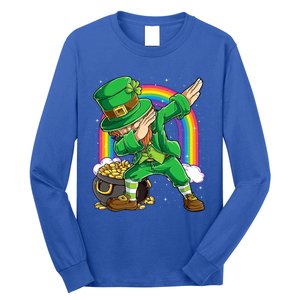 St Patricks Day Dabbing Leprechaun Funny Dab Dance Cool Gift Long Sleeve Shirt