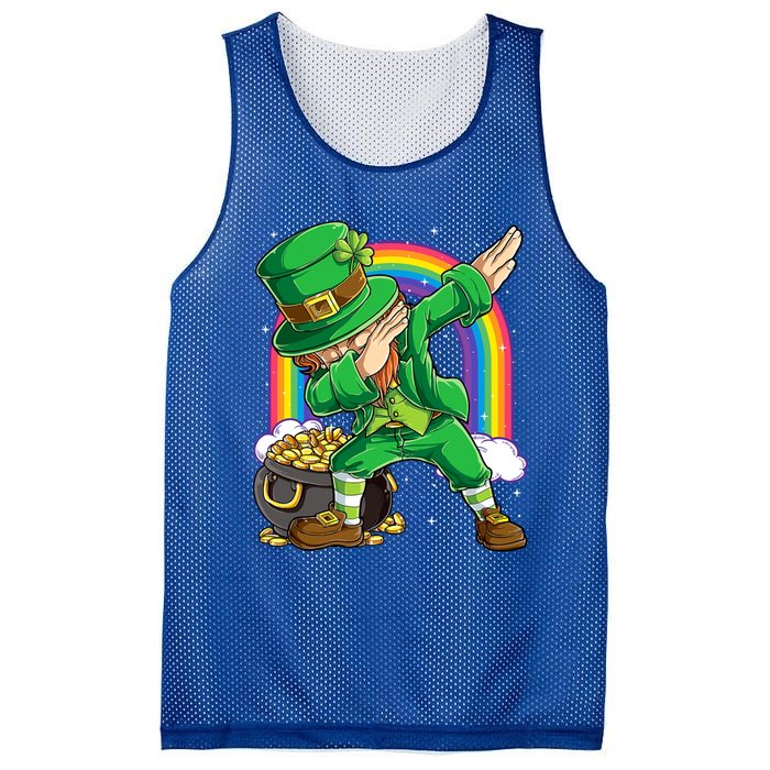 St Patricks Day Dabbing Leprechaun Funny Dab Dance Cool Gift Mesh Reversible Basketball Jersey Tank