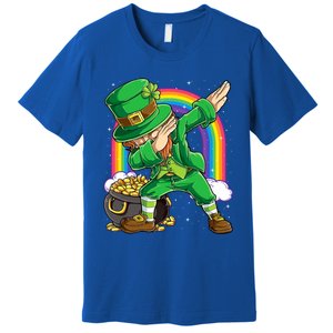 St Patricks Day Dabbing Leprechaun Funny Dab Dance Cool Gift Premium T-Shirt