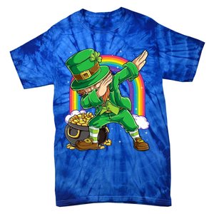 St Patricks Day Dabbing Leprechaun Funny Dab Dance Cool Gift Tie-Dye T-Shirt