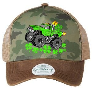 St Patricks Day Lucky Monster Truck Legacy Tie Dye Trucker Hat