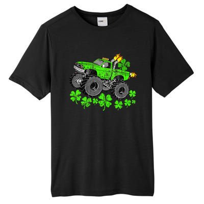 St Patricks Day Lucky Monster Truck Tall Fusion ChromaSoft Performance T-Shirt