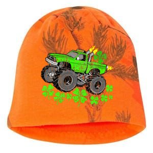 St Patricks Day Lucky Monster Truck Kati - Camo Knit Beanie