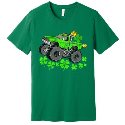 St Patricks Day Lucky Monster Truck Premium T-Shirt