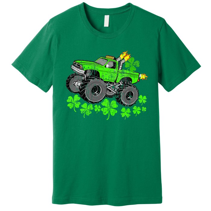 St Patricks Day Lucky Monster Truck Premium T-Shirt