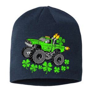 St Patricks Day Lucky Monster Truck Sustainable Beanie