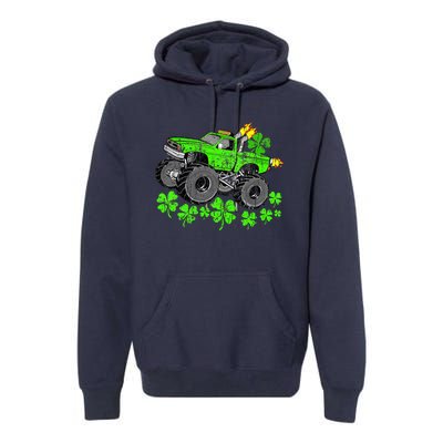 St Patricks Day Lucky Monster Truck Premium Hoodie