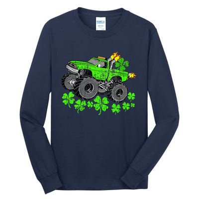 St Patricks Day Lucky Monster Truck Tall Long Sleeve T-Shirt