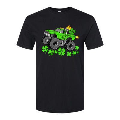 St Patricks Day Lucky Monster Truck Softstyle CVC T-Shirt