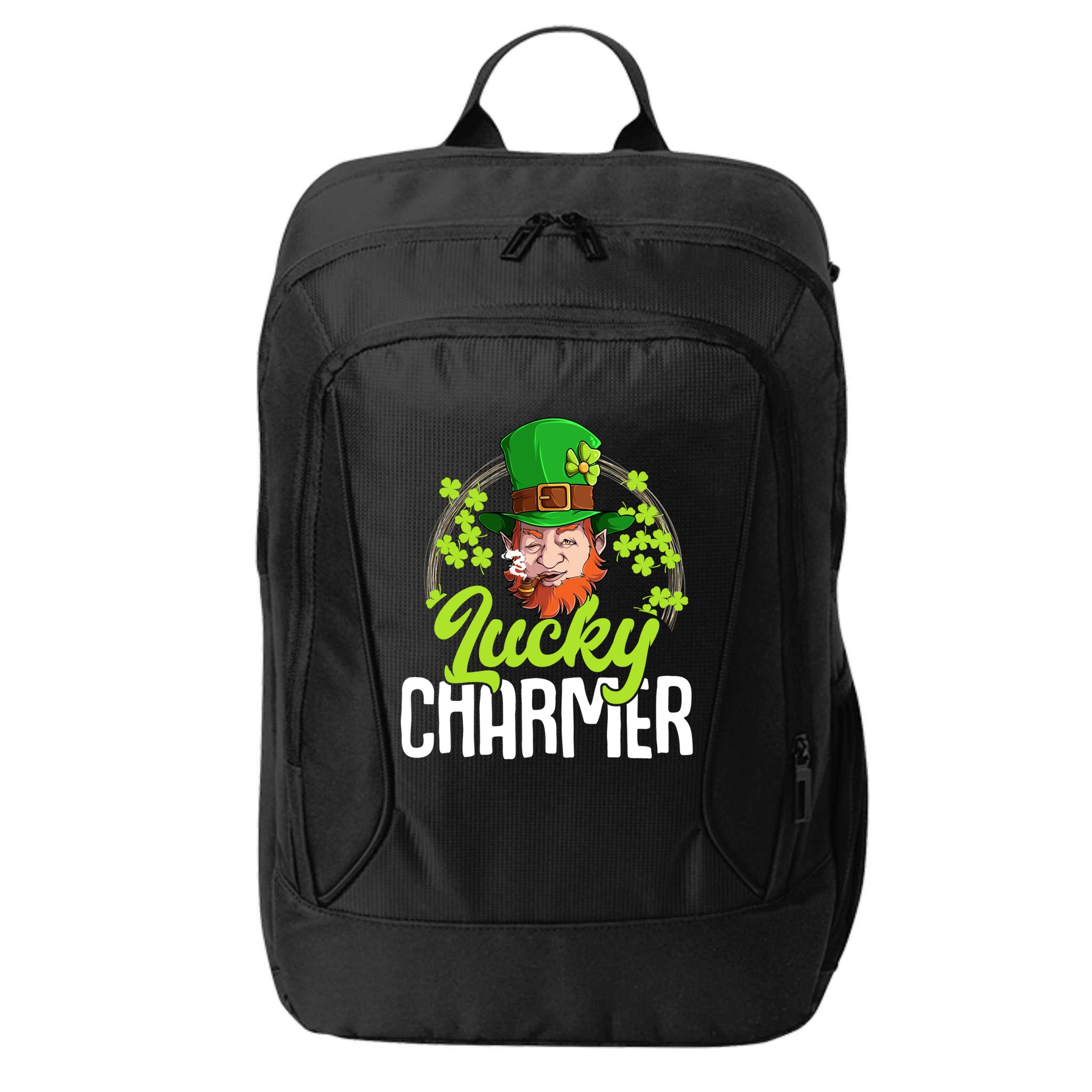 St Patricks Day Lucky Charmer Gift City Backpack