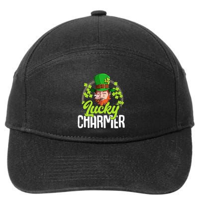 St Patricks Day Lucky Charmer Gift 7-Panel Snapback Hat
