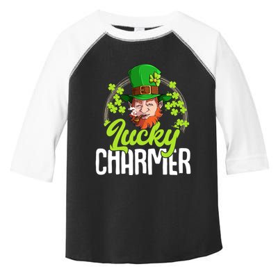 St Patricks Day Lucky Charmer Gift Toddler Fine Jersey T-Shirt