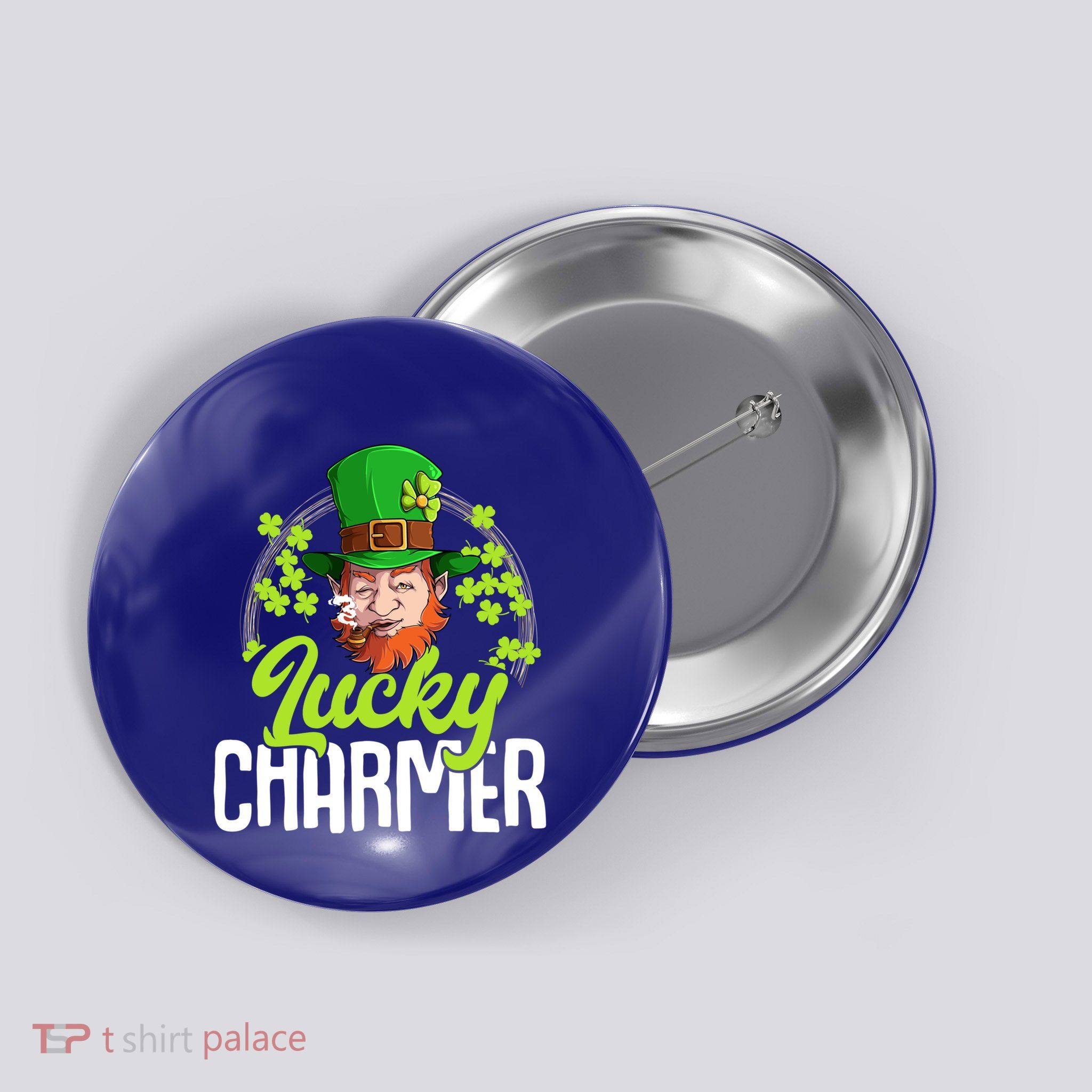 St Patricks Day Lucky Charmer Gift Button