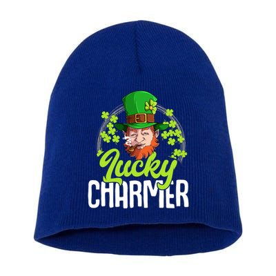 St Patricks Day Lucky Charmer Gift Short Acrylic Beanie
