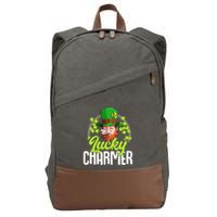 St Patricks Day Lucky Charmer Gift Cotton Canvas Backpack