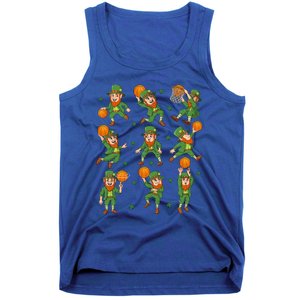 St Patricks Day Leprechaun Basketball Player Gift Tank Top