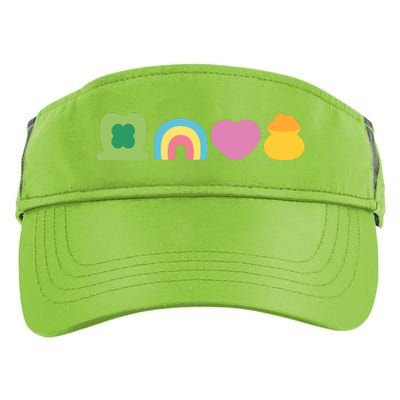 St Patricks Day Lucky Charm Pot Gold Irish Shamrock Rainbow Adult Drive Performance Visor